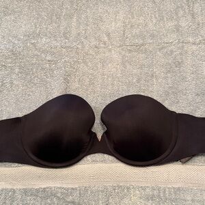 Victoria's Secret Black Strapless Molded T-Shirt Bra